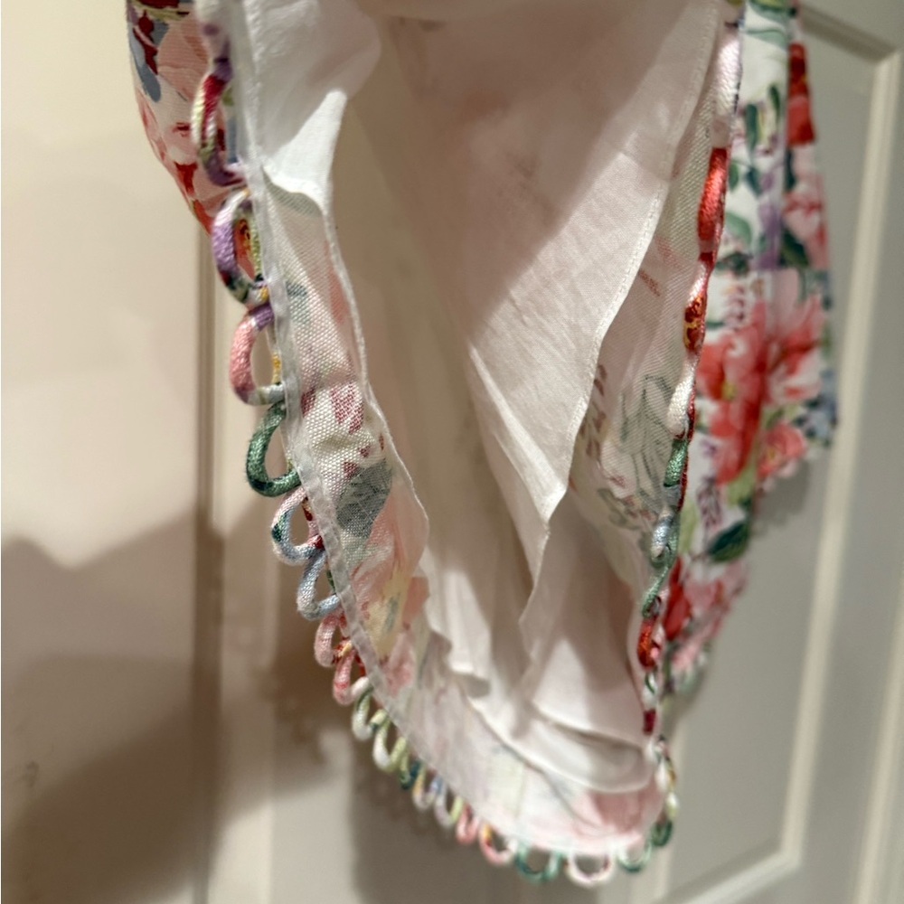 Zimmermann White Floral Shorts with belt and scalloped detail - Picture 8 of 15